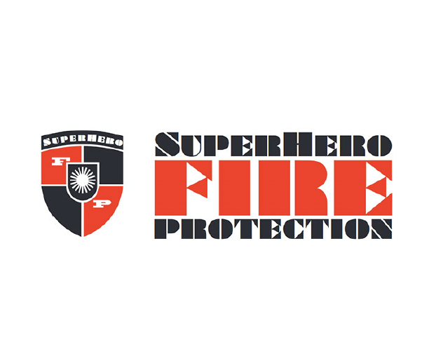 Superhero Fire Protection Company Logo